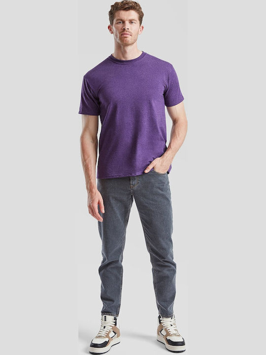 Fruit of the Loom Valueweight Unisex Short Sleeve Promotional T-Shirt Heather Purple