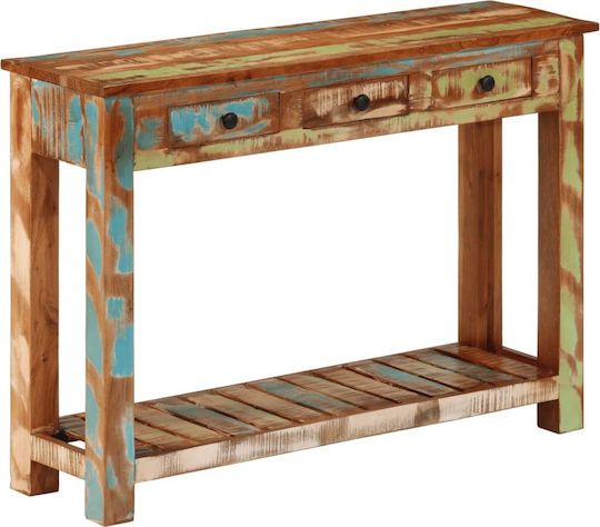 Solid Wood Console Table Coffee L110xW30xH76cm