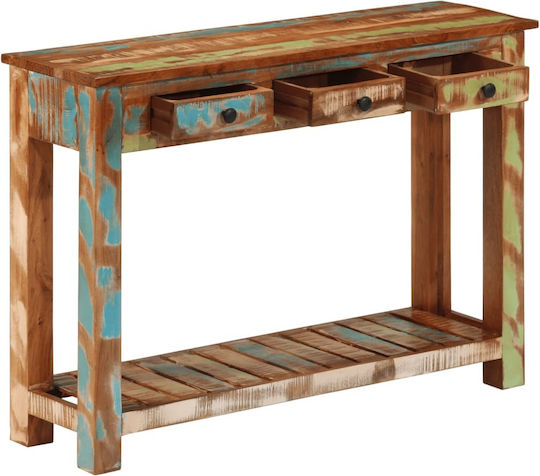 Solid Wood Console Table Coffee L110xW30xH76cm