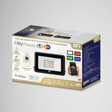 Gbc Heyflood Outdoor Smart Wifi Led Floodlight Rgb+cct W Rc