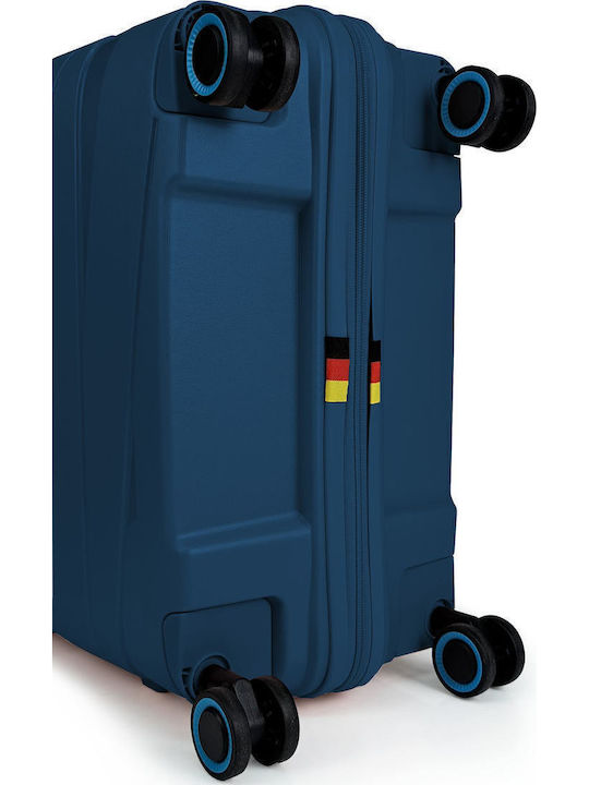 Bg Berlin Cabin Hard Oxford Blue Suitcase With 4 Wheels Height 56cm
