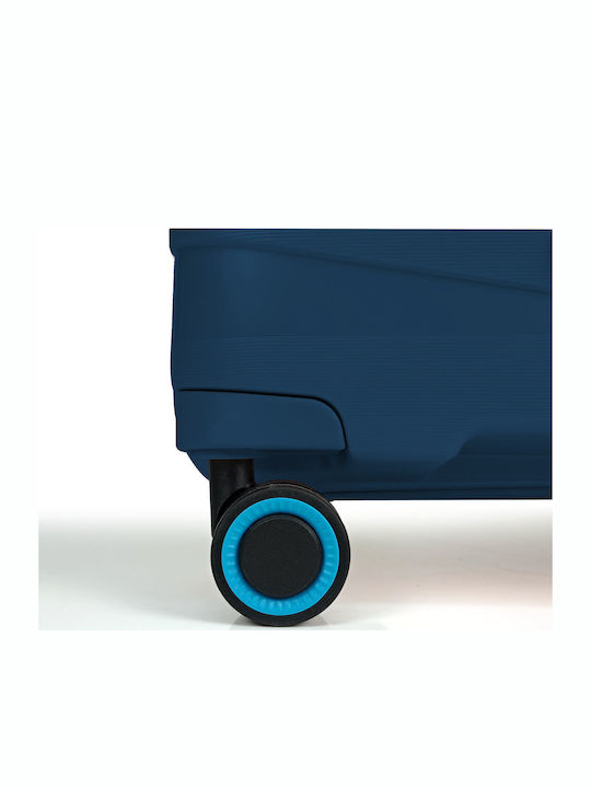 Bg Berlin Cabin Hard Oxford Blue Suitcase With 4 Wheels Height 56cm