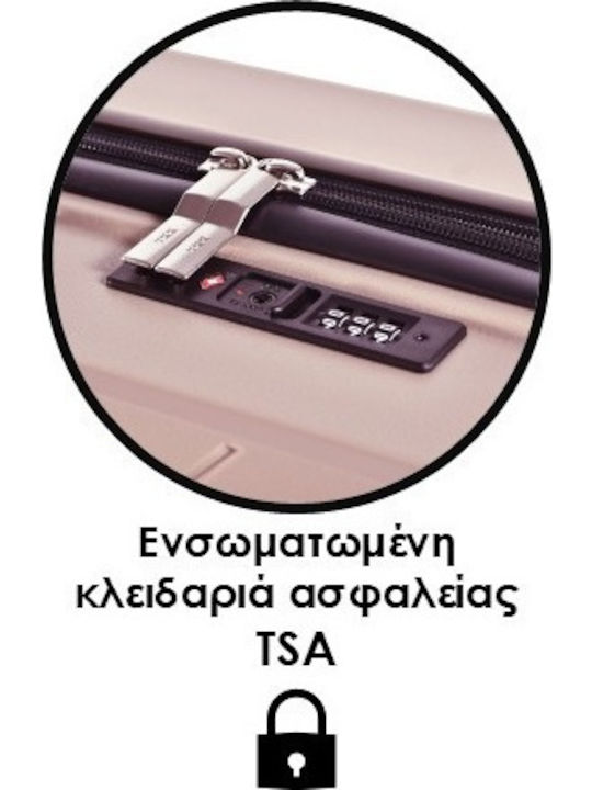 Lavor Βαλίτσες Ταξιδιού Σκληρές Beige με 4 Ρόδες Σετ 3τμχ