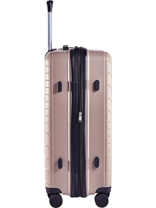 Lavor Βαλίτσες Ταξιδιού Σκληρές Beige με 4 Ρόδες Σετ 3τμχ