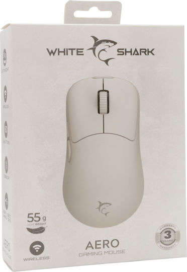 White Shark Aero Wireless Gaming Mouse 10000 DPI White