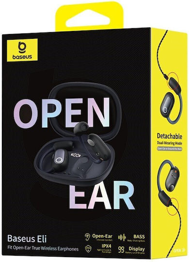 Baseus Eli Sport 1 PM20A Open Ear Bluetooth Handsfree Earphones with Sweat Resistance and Charging Case Cosmic Black