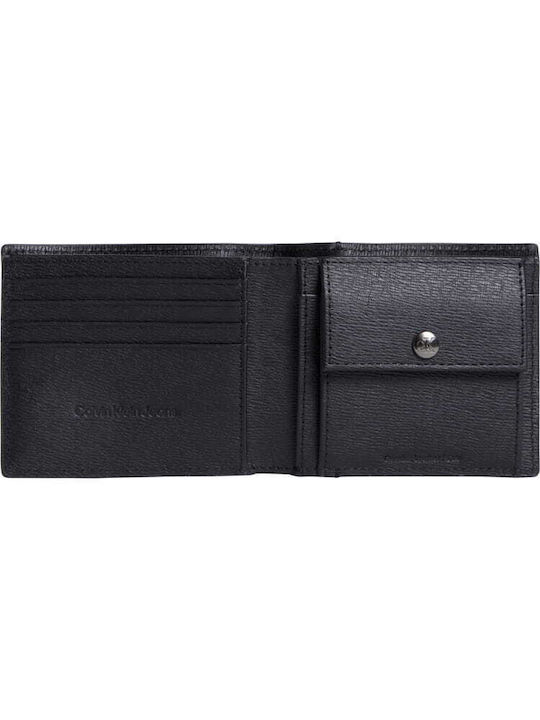 Billfold Δερμάτινο Ανδρικό Πορτοφόλι Κερμάτων Μαύρο