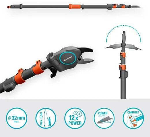 Gardena Starcut Pro L Telescopice Foarfecă de tăiat crengi 10m cu deschidere a foarfecii 32mm