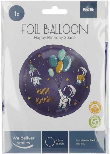 Μπαλόνι Foil 18″ Happy Birthday "διάστημα Space" 45εκ