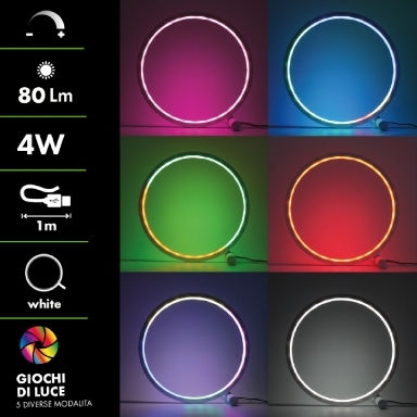 Gbc On Infinity Rgb Led Table Lamp Usb Power Wired Controller 80lm