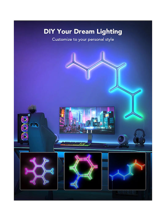 Govee Lămpi Decorative Pentru Masă Panou de Jocuri Lumina Y Forma 7 Bucăți H6065