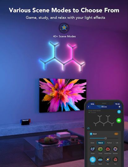 Govee Lămpi Decorative Pentru Masă Panou de Jocuri Lumina Y Forma 7 Bucăți H6065