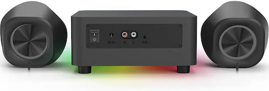 Redragon GS590 Pro Ασύρματα Ηχεία Υπολογιστή 2.1 με RGB Φωτισμό και Bluetooth σε Μαύρο Χρώμα