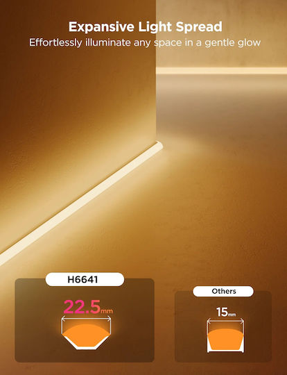 Govee Gaming Wall Neon Rope Light 5m Wall Lining H6641 Govee Gaming Wall Neon Rope Light 5m Wall Lining H6641