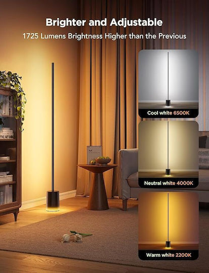 Govee Floor Decorative Lamp Supports Matter RGBICWW Black