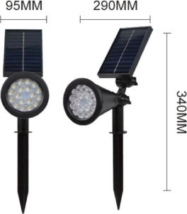 Rexer Outdoor Multicolor Rgbw Ip65 Led Solar Spotlight Spike 1