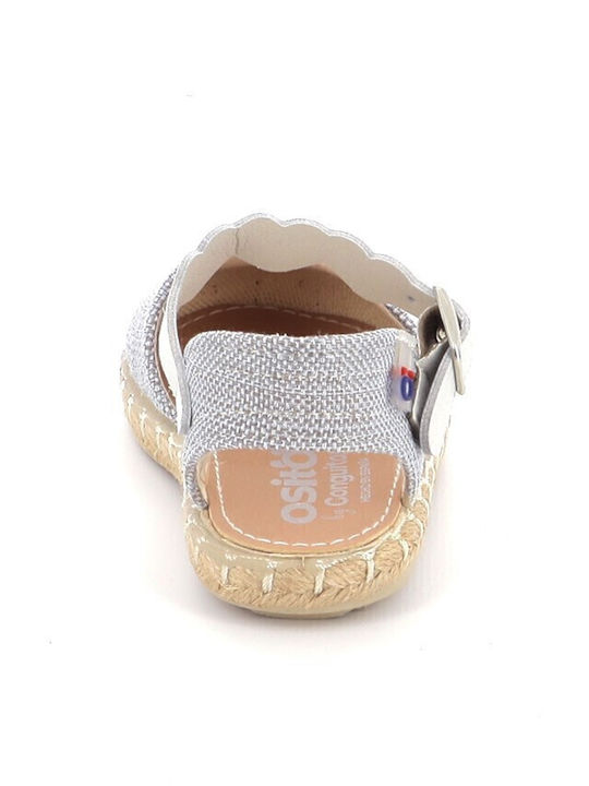 Espadrile pentru copii fată Conguitos culoare argintie Ossh145076s