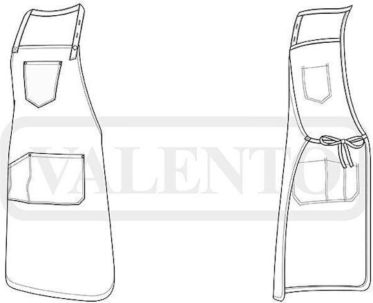 Valento Waiter Apron Coriander Blue