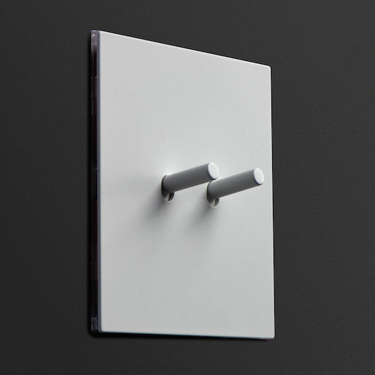 Whitelux Metal Switch Vichema 2gang 2way 10a Matte White