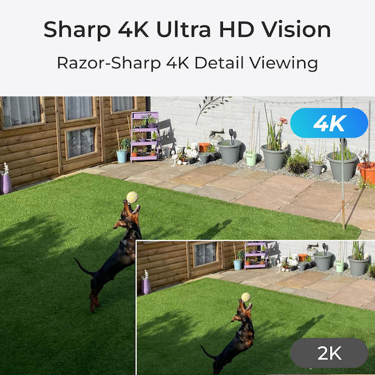Reolink Argus Series B730 IP Dual Κάμερα Παρακολούθησης Wi-Fi 4K Μπαταρίας με Αμφίδρομη Επικοινωνία και Φακό 2.8mm