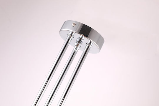 Agora Lighting Plafonieră de Tavan 49buc Argintiu cu Soclu E27