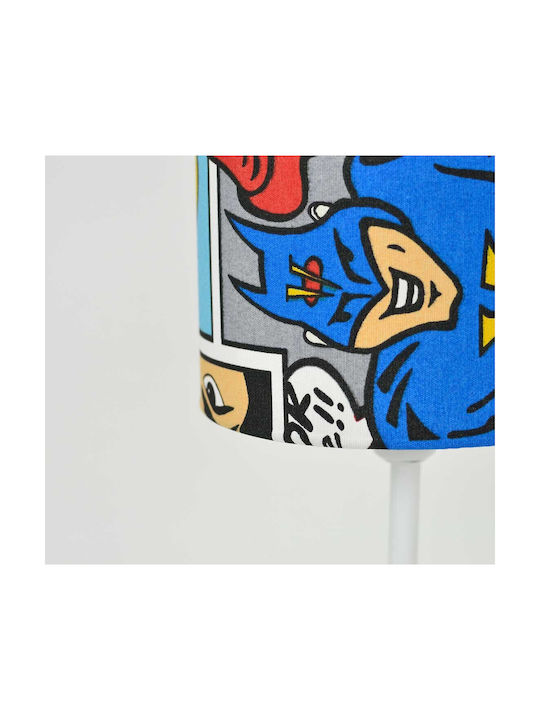 Veis Fabric Table Lamp for Socket E14 with Shade and White Base