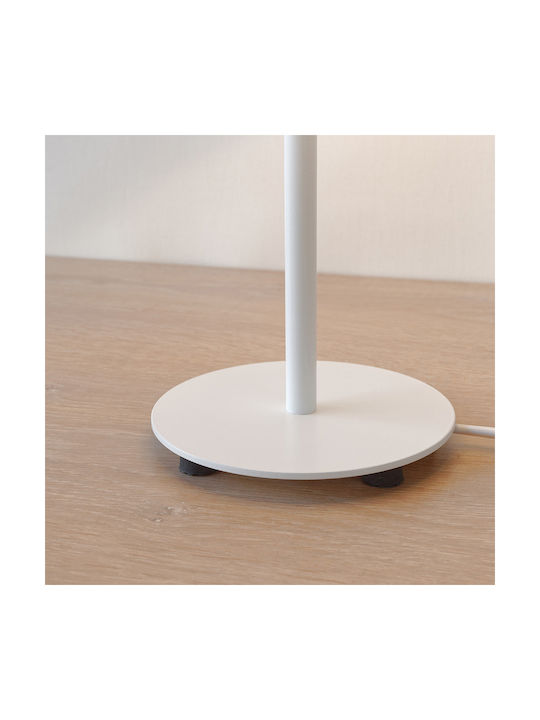 Veis Fabric Table Lamp for Socket E14 with Shade and White Base