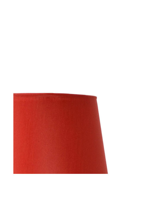 Veis Fabric Table Lamp for Socket E14 with Red Shade and Black Base