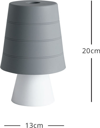 Fan Europe Plastic Table Lamp for Socket E14 with White Shade and Base