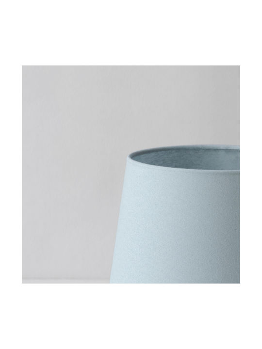 Veis Metal Table Lamp for Socket E14 with Gray Shade and Silver Base