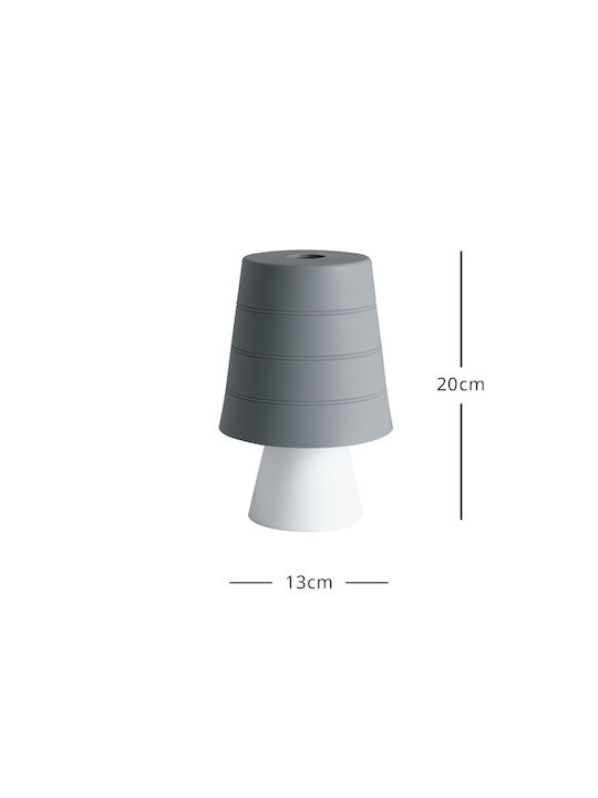 Fan Europe Plastic Table Lamp for Socket E14 with Blue Shade and White Base