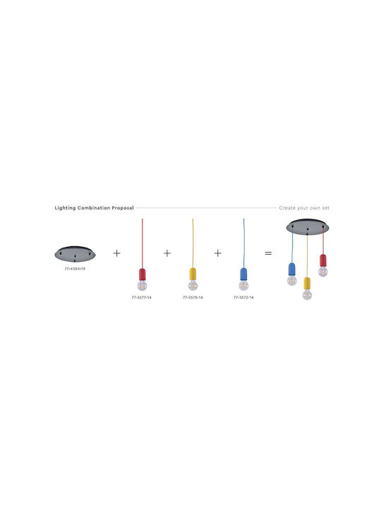 Home Lighting Iris SE 149 Adjustable Pendant Light Black with Socket E27 5cm