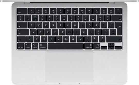Apple MacBook Air 13.6" IPS Retina Display (M4-10-ядрен/16GB/256GB SSD/8-Core GPU) с 35W Зарядно Устройство (Двоен Порт) Сребрист (Международен Английски Език)