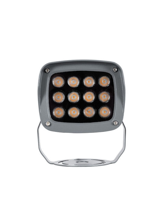 GloboStar Flood-xena Lampă De Podea Pentru Exterior LED Mașină De Spălat Pe Perete 12W Cu Lumină Alb Cald IP65 Portocalie