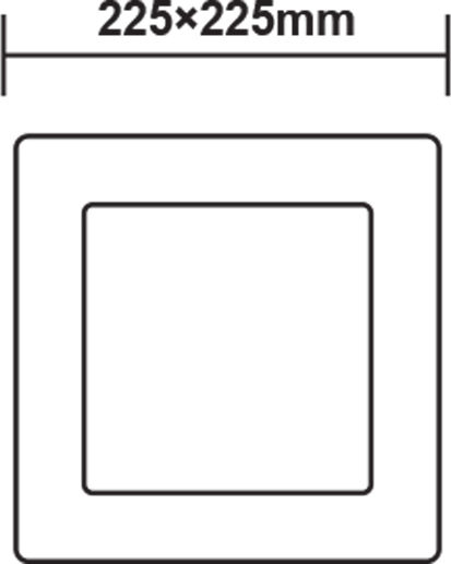 Aca Square LED Panel 18W with Natural White Light 4000K 20.8x20.8cm