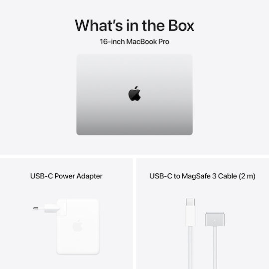 Apple MacBook Pro (2024) 16.2" Retina Display 120Hz (M4 Pro-14-Core/48GB/512GB SSD/20-Core GPU) με Φορτιστή 140W Silver (US Keyboard)