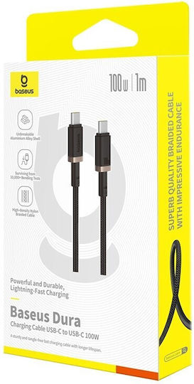 Baseus Dura USB 2.0 Kabel USB-C männlich - USB-C 100W PD Schwarz 1m P10377803U01-00