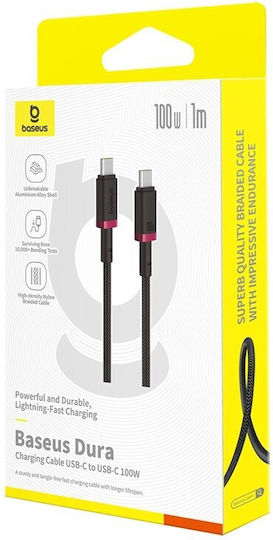 Baseus Dura USB 2.0 Kabel USB-C männlich - USB-C 100W PD Schwarz 1m P10377803U01-01