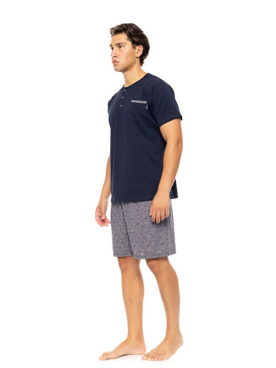 Ulisse Καλοκαιρινή Ανδρική Πιτζάμα Midnight Blue, Yacht Blue