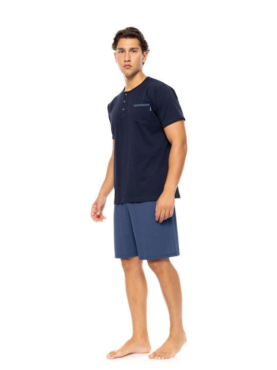 Ulisse Καλοκαιρινή Ανδρική Πιτζάμα Navy, Moss, Cosmos Blue Ulisse Καλοκαιρινή Ανδρική Πιτζάμα Navy, Moss, Cosmos Blue