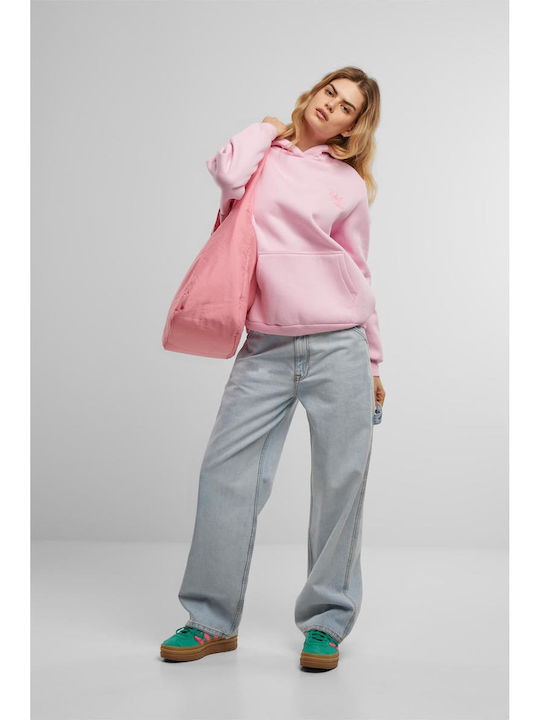 Damen Sweatshirt Kapuzen Soft Pink