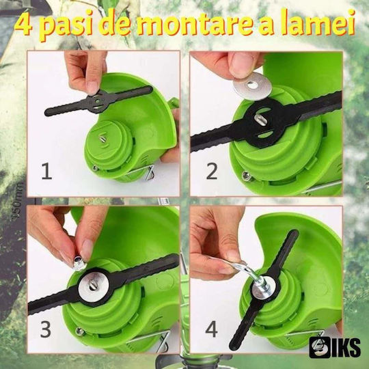 Set 50 Siks Replacement Blades Trimmer Brush Cutter Durable Plastic Premium Quality Ideal Fast Efficient Cutting Multicolored