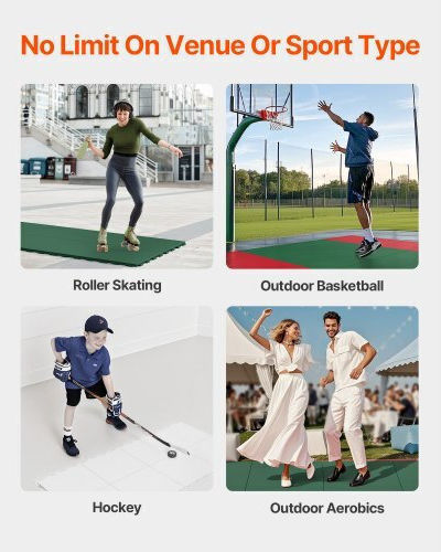 Vevor Boden Puzzle Fitnessstudio Rot 8Stück