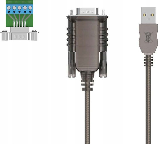 Unitek USB 2.0 RS422/RS485 DB9M Adapter Converter FTDI Chipset 1.5m