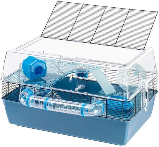 Ferplast Duna Fun Cușcă pentru Rozătoare Cusca pentru hamsteri cu acoperiș deschis albastru 71.5x46x41cm