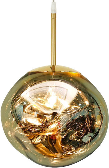 App331-1cp Gold Glass Ceiling Light Fixture