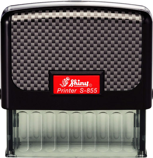 Shiny Rectangular Self-Inking Ink Stamp Text