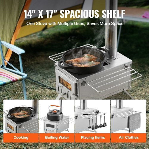 Vevor Wood Stove for Camping 35.3x43.7x27.6cm