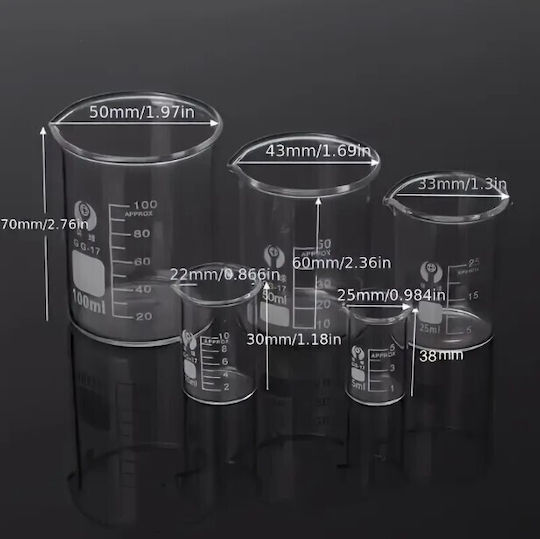 Πλαστικός Δοσομετρητής Κουζίνας 100ml 5τμχ Πλαστικός Δοσομετρητής Κουζίνας 100ml 5τμχ
