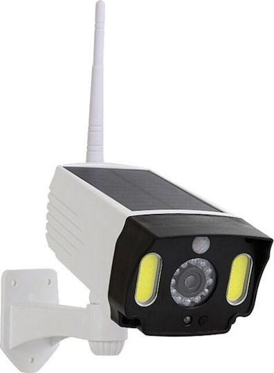 Acp Fake Bullet Surveillance Camera Solar LED Light White